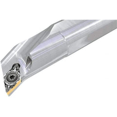 Iscar - PWXO, Left Hand Cut, 18.5° Lead Angle, 32mm Shank Height x 32mm Shank Width, Negative Rake Indexable Turning Toolholder - 170mm OAL, WOMG 1007-IQ Insert Compatibility, Series DoveIQTurn, FeedTurn - Exact Tool & Supply