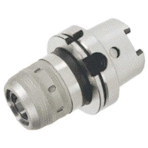 Iscar - HSK63A Taper Shank, 32mm Hole Diam x 2.7165" Nose Diam Milling Chuck - 4.4488" Projection, 0.0001" TIR, Through-Spindle Coolant, - Exact Tool & Supply