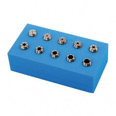 Iscar - 5 Piece, 3/16" to 1/2" Capacity, ER Collet Set - Series ER20 - Exact Tool & Supply