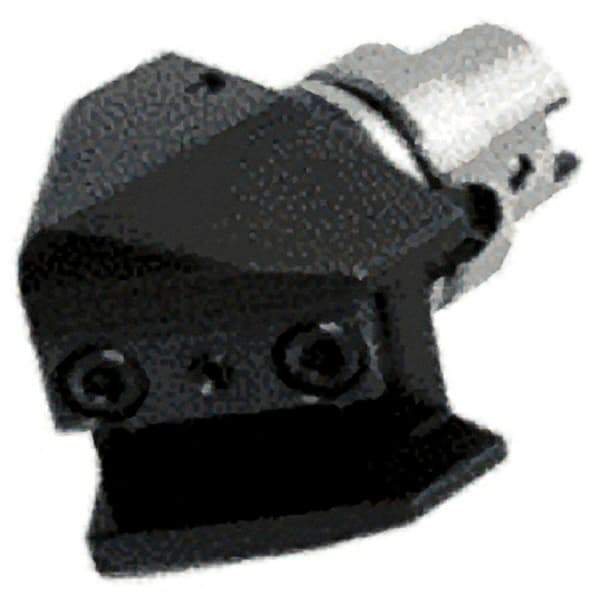 Iscar - Neutral Cut, HSK63A Modular Connection, Square Shank Lathe Modular Clamping Unit - 72mm Square Shank Length, 25mm Square Shank Width, Through Coolant - Exact Tool & Supply