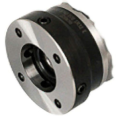 Iscar - CAT40 Outside Taper, D2.756 Inside Modular Connection, CAT to FINEFIT Taper Adapter - 1.969" Projection, 2.756" Nose Diam, Through Coolant - Exact Tool & Supply