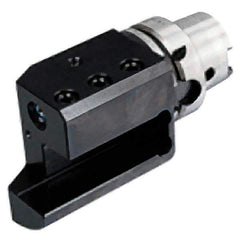 Iscar - Left Hand Cut, HSK63A Modular Connection, Square Shank Lathe Modular Clamping Unit - Through Coolant - Exact Tool & Supply