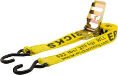 Erickson Manufacturing - 15' Long x 2" Wide, 2,500 Lb Basket Capacity, Polyester & Steel Web Sling - Yellow - Exact Tool & Supply