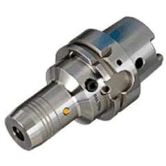 Iscar - HSK63A Taper Shank, 8mm Hole Diam, Hydraulic Tool Holder/Chuck - 25mm Nose Diam, 80mm Projection, 37mm Clamp Depth, 15,000 RPM, Through Coolant - Exact Tool & Supply