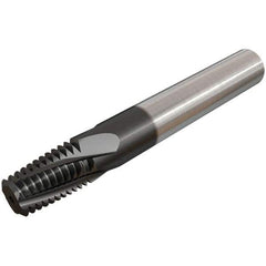 Iscar - 1/2-14, 3/4-14 NPT, 0.6102" Cutting Diam, 4 Flute, Solid Carbide Helical Flute Thread Mill - Internal Thread, 22.7mm LOC, 105mm OAL, 16mm Shank Diam - Exact Tool & Supply