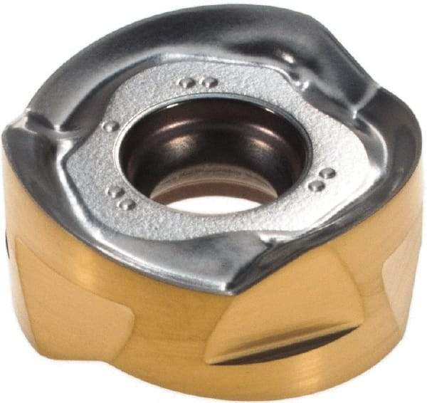 Iscar - H606 RXCU43 AXMP Grade IC380 Carbide Milling Insert - TiCN/TiN Finish, 0.236" Thick, 0.51" Inscribed Circle, 1/4" Corner Radius - Exact Tool & Supply