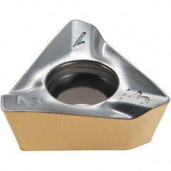 Iscar - HM390 TDKT1505 PDR Grade IC380 Carbide Milling Insert - TiCN/TiN Finish, 0.23" Thick, 0.449" Inscribed Circle, 0.79mm Corner Radius - Exact Tool & Supply