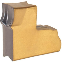 Iscar - TAG3 LF IC830 Grade, 0.12" Cutting Width, Carbide Cutoff Insert - Neutral Lead Angle, 0.008" Cnr Rad, AlTiN/TiN Coated, Single End - Exact Tool & Supply