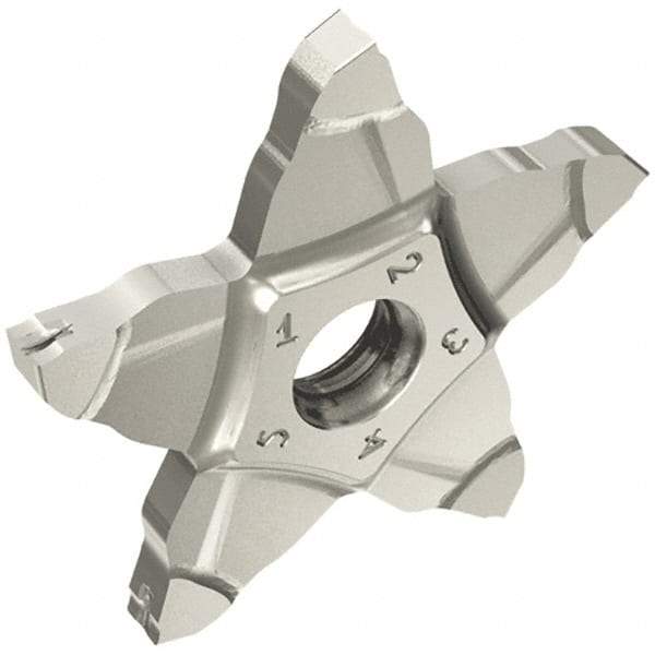 Iscar - PENTA34N300 J IC908 Grade, 0.118" Cutting Width, Carbide Cutoff Insert - Neutral Lead Angle, TiAlN Coated, Other End - Exact Tool & Supply