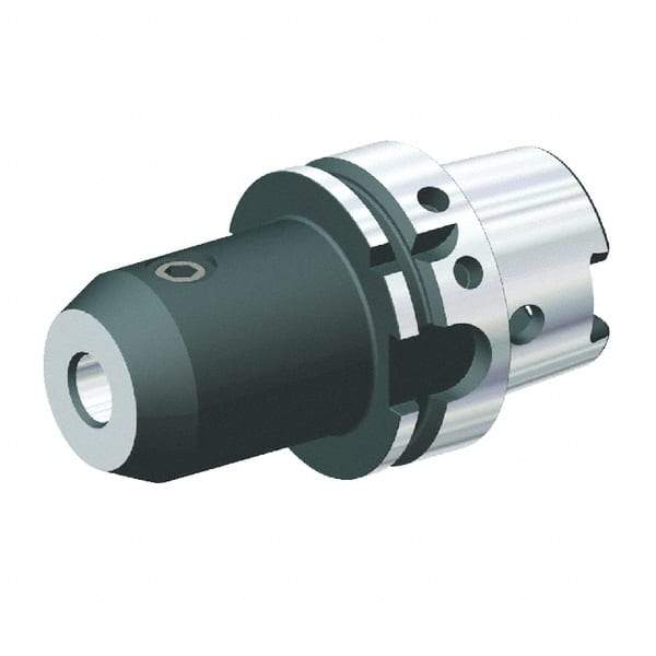 Kennametal - HSK125A 4.9" Shank Diam Taper Shank 25mm Hole End Mill Holder/Adapter - 64.5mm Nose Diam, 100mm Projection, Through Coolant - Exact Tool & Supply