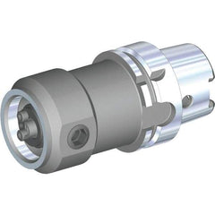 Kennametal - KM63 System Size, HSK63T Taper, Modular Tool Holding System Adapter - 105mm Projection, 3" Body Diam, Through Coolant - Exact Tool & Supply