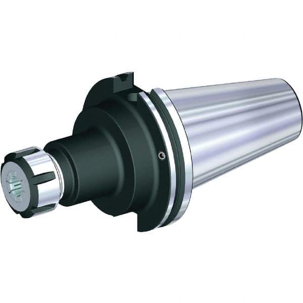 Kennametal - 1mm to 16mm Capacity, 6" Projection, CVKV40 Taper Shank, ER25 Collet Chuck - Through-Spindle & DIN Flange Coolant - Exact Tool & Supply