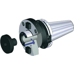 Kennametal - CVKV40 Taper Shank 1-1/4" Pilot Diam Shell Mill Holder - 2" Flange to Nose End Projection, 2.88" Nose Diam, 5/8-18 Lock Screw, Through-Spindle & DIN Flange Coolant - Exact Tool & Supply