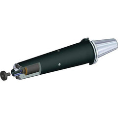 Kennametal - DIN69871-40 Taper Shank 27mm Pilot Diam Shell Mill Holder - 260mm Flange to Nose End Projection, 61mm Nose Diam, M12x1.75 Lock Screw, Through-Spindle & DIN Flange Coolant - Exact Tool & Supply