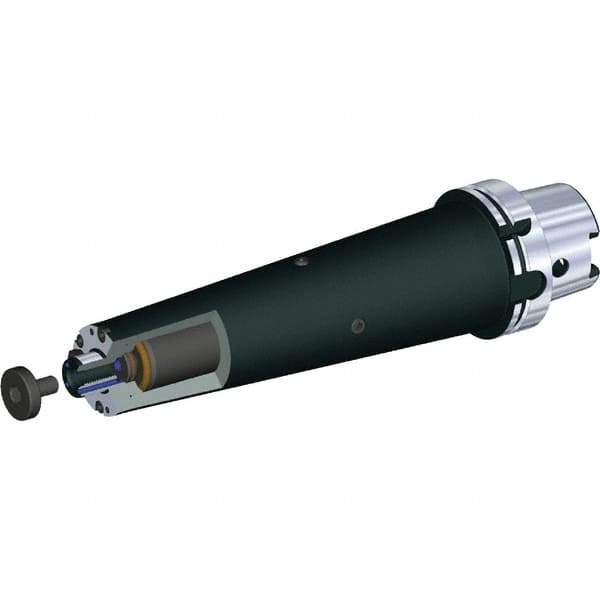 Kennametal - HSK100A Taper Shank 32mm Pilot Diam Shell Mill Holder - 330mm Flange to Nose End Projection, 78mm Nose Diam, M16x2.0 Lock Screw, Through-Spindle Coolant - Exact Tool & Supply