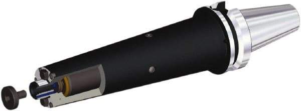 Kennametal - BTKV40 Taper Shank 27mm Pilot Diam Shell Mill Holder - 260mm Flange to Nose End Projection, 61mm Nose Diam, M12x1.75 Lock Screw, Through-Spindle & DIN Flange Coolant - Exact Tool & Supply