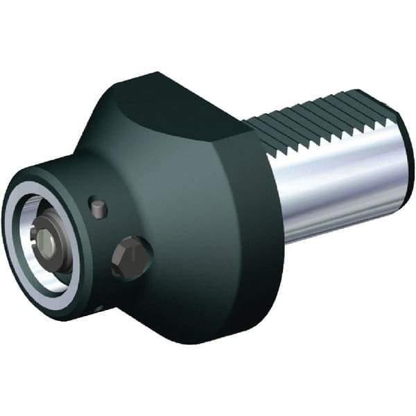 Kennametal - Right Hand Cut, KM50 Modular Connection, Adapter/Mount Lathe Modular Clamping Unit - 40mm Square Shank Diam, 5.236" OAL, Through Coolant, Series RAR-VDI Axial - Exact Tool & Supply