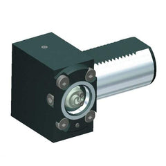 Kennametal - Right Hand Cut, KM40 Modular Connection, Adapter/Mount Lathe Modular Clamping Unit - 30mm Square Shank Diam, Through Coolant, Series RCM-VDI Right Angle - Exact Tool & Supply