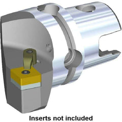 Kennametal - Right Hand Cut, Size KM40, CN.. Insert Compatiblity, Modular Turning & Profiling Cutting Unit Head - 24mm Ctr to Cutting Edge, 40mm Head Length, Through Coolant, Series M-Clamping - Exact Tool & Supply