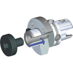 Kennametal - KM80TS Modular Connection 27mm Pilot Diam Shell Mill Holder - 50mm Flange to Nose End Projection, 60mm Nose Diam, M12x1.75 Lock Screw, Through-Spindle Coolant - Exact Tool & Supply