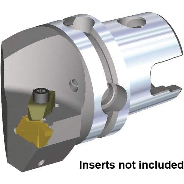 Kennametal - NG4L Insert, 50mm Head Length, Modular Grooving Cutting Unit Head - Right Hand Cut, System Size KM50, Through Coolant, Series Top Notch - Exact Tool & Supply