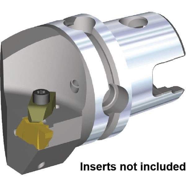 Kennametal - NG2L Insert, 40mm Head Length, Modular Grooving Cutting Unit Head - Right Hand Cut, System Size KM40, Through Coolant, Series Top Notch - Exact Tool & Supply