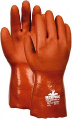 MCR Safety - Size L (9), ANSI Cut Lvl 3, Puncture Lvl 2, Abrasion Lvl 4, PVC Coated Kevlar Cut Resistant Gloves - 12" Long, Fully Coated Coated, Kevlar Lining, Gauntlet Cuff, Red, Paired - Exact Tool & Supply