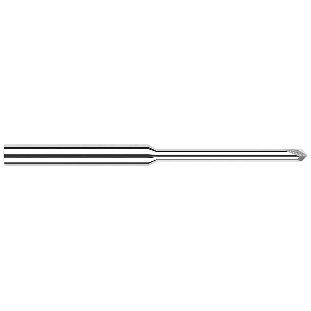 Harvey Tool - 3/32" Diam 90°/90° 2-Flute Single End Solid Carbide Chamfer Mill - Exact Tool & Supply