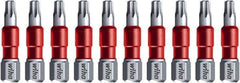 Wiha - T30 Torx Bit - 1/4" Hex Drive, 1-9/64" OAL - Exact Tool & Supply
