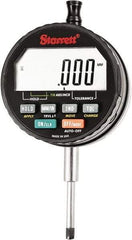 Starrett - 1" Max Measurement, 0.00005, 0.0001, 0.0005 & 0.001" Graduation, Electronic Drop Indicator - Accurate to 0.0001", Inch & Metric System, LCD Display - Exact Tool & Supply
