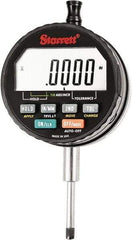 Starrett - 1" Max Measurement, 0.00005, 0.0001, 0.0005 & 0.001" Graduation, Electronic Drop Indicator - Accurate to 0.0001", Inch & Metric System, LCD Display - Exact Tool & Supply