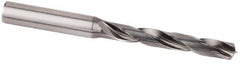 Kennametal - 5mm 135° Spiral Flute Solid Carbide Screw Machine Drill Bit - Multilayer AlCr Finish, Right Hand Cut, 28mm Flute Length, 66mm OAL, Standard Point, Straight Shank, Through Coolant - Exact Tool & Supply