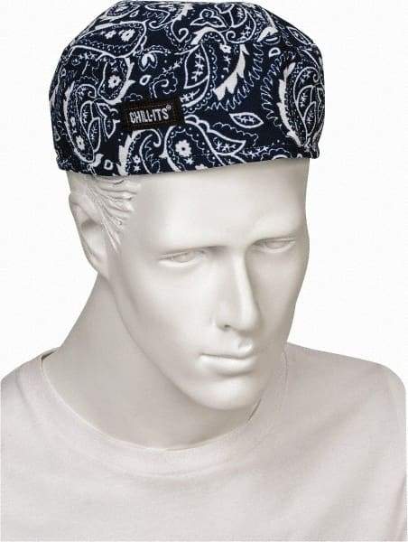 Ergodyne - Size Universal, Cooling Skull Cap - Polyester, Navy Blue - Exact Tool & Supply