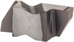 Kennametal - 3125NF K Grade KCU25, 3.18mm Cutting Width Carbide Grooving Insert - 3.81mm Max Depth of Cut, Right Hand, 0.19mm Corner Radius, AlTiN Finish - Exact Tool & Supply