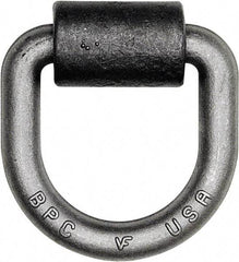 Buyers Products - Steel D-Ring with Integral Bracket - 4-1/2" Long, Gray, For Use with Cargo Control - Exact Tool & Supply
