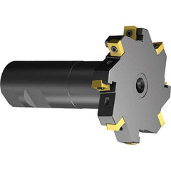 Sandvik Coromant - 3/8" Cutting Width, 0.583" Depth of Cut, 2" Cutter Diam, 1" Hole Diam, 6 Tooth Indexable Slotting Cutter - Right Hand Cutting Direction - Exact Tool & Supply
