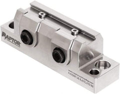 Raptor Workholding - 1-1/4" High x 1" Wide x 3-3/4" Long Vise Clamp - 3/8" Jaw Opening Capacity, 1/8" High x 2-1/2" Wide Jaw, For 4 & 5 Axis Workholding Systems - Exact Tool & Supply
