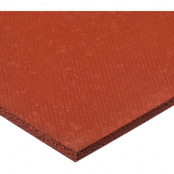 Value Collection - 2' Long x 12" Wide x 3/16" Thick, Silicone Sheet Gasketing - 90 Max psi, Red - Exact Tool & Supply
