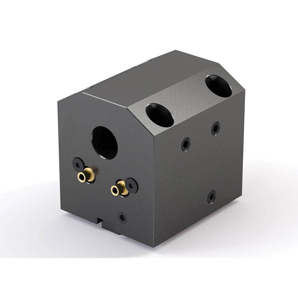 Global CNC Industries - Turret & VDI Tool Holders; Type: Haas ID Block ; Clamping System: 73mm X 70mm ; Tool Axis: ID ; Through Coolant: Yes ; Additional Information: 4 Mounting Holes - Exact Tool & Supply
