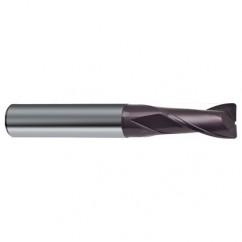 1/8 Dia. x 1-1/2 Overall Length 2-Flute Square End Solid Carbide SE End Mill-Round Shank-Center Cut-Firex - Exact Tool & Supply