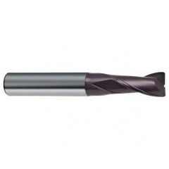 1/8 Dia. x 1-1/2 Overall Length 2-Flute Square End Solid Carbide SE End Mill-Round Shank-Center Cut-Firex - Exact Tool & Supply