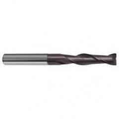 1/2 Dia. x 4-1/2 Overall Length 2-Flute Square End Solid Carbide SE End Mill-Round Shank-Center Cut-Firex - Exact Tool & Supply
