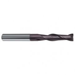 1/2 Dia. x 4-1/2 Overall Length 2-Flute Square End Solid Carbide SE End Mill-Round Shank-Center Cut-Firex - Exact Tool & Supply