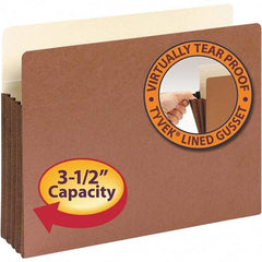 SMEAD - 11-3/4 x 9-1/2", Letter Size, Redrope, Expansion Folders - 11 Point Stock, Straight Tab Cut Location - Exact Tool & Supply