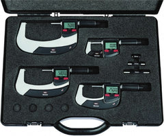 Mahr - Carbide-Tipped IP65 Rapid Measurement Electronic Outside Micrometer - Exact Tool & Supply