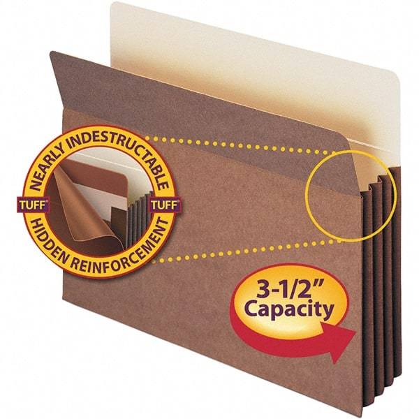 SMEAD - 11-3/4 x 9-1/2", Letter Size, Redrope, Expansion Folders - Straight Tab Cut Location - Exact Tool & Supply