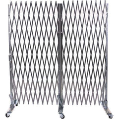 Illinois Engineered Products - 102" High Portable Traffic Control Gate - Galvanized Steel, Silver - Exact Tool & Supply