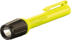 Streamlight - White LED Bulb, 60 Lumens, Industrial/Tactical Flashlight - Yellow Polycarbonate Body, 2 AAA Alkaline Batteries Included - Exact Tool & Supply
