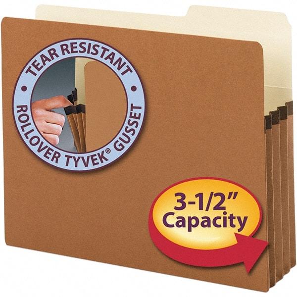 SMEAD - 11-3/4 x 10", Letter Size, Redrope, Expansion Folders - 11 Point Stock, 2/5 Tab Cut Location - Exact Tool & Supply