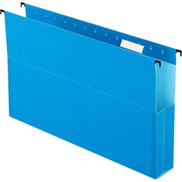 Pendaflex - 8-1/2 x 14", Legal, Blue, Hanging File Folder - 1/5 Tab Cut Location - Exact Tool & Supply
